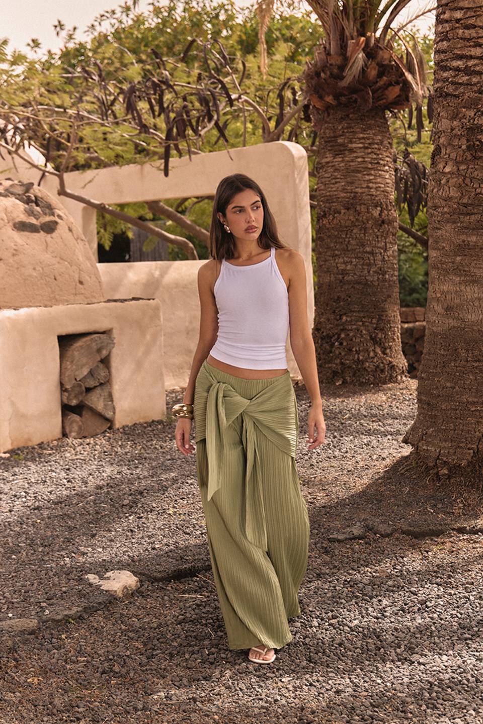 Halter Yaka Saten Maxi Elbise 5